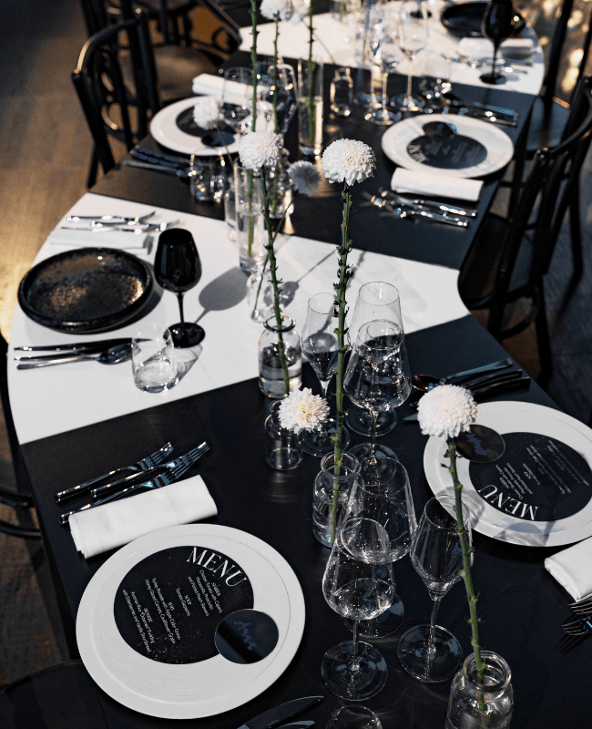 Black & White Wedding Setting at SO/ Vienna