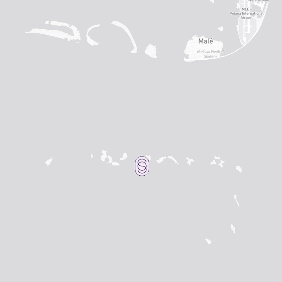 Monochrome map of the Maldives