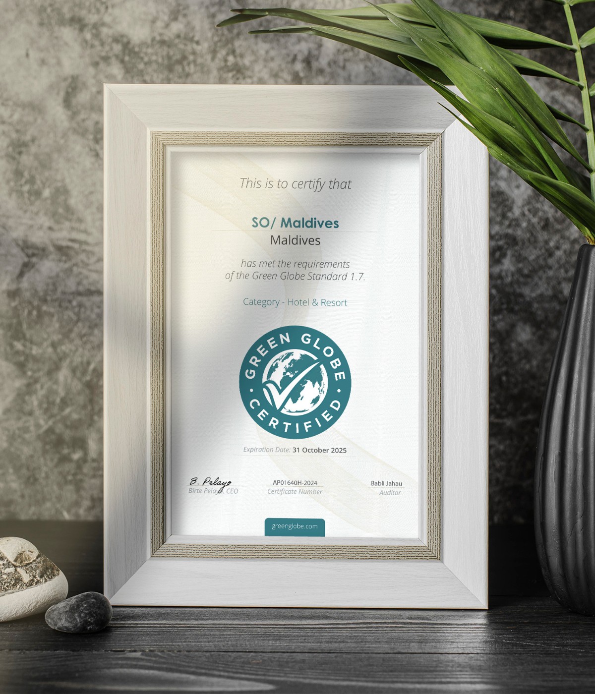 Green Globe certificate