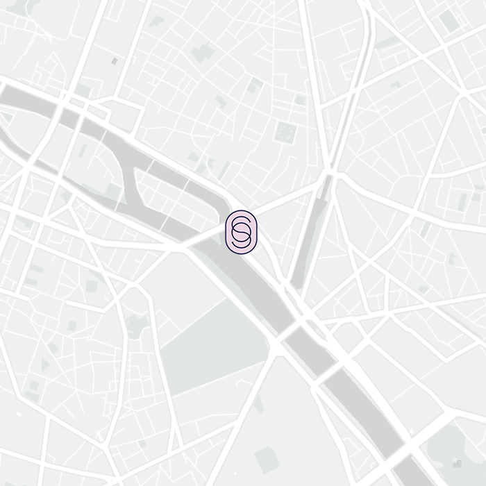 Map showing location of SO Paris along the River Seine in central Paris