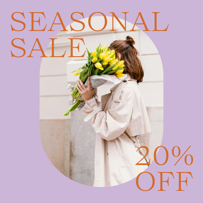 Image saying "Seasonal Sale 20% Off"
